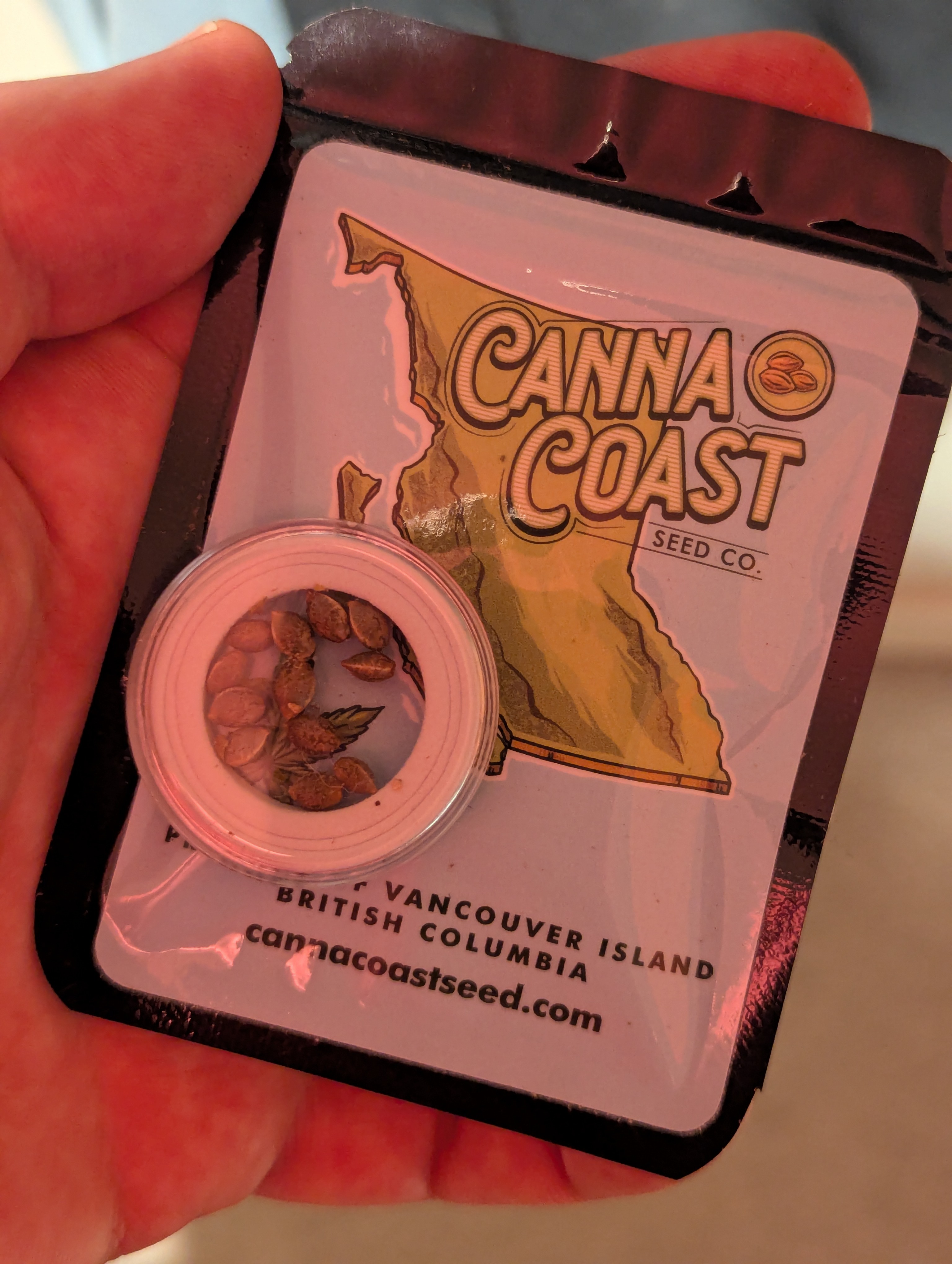 Canna Coast Seed Co. packaging